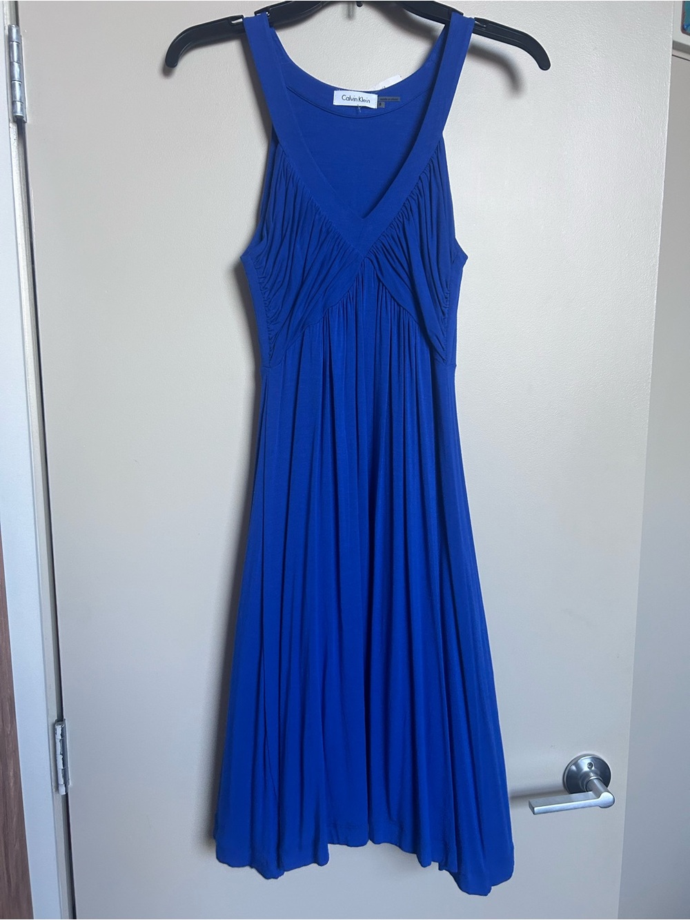 Calvin Klein Cobalt Blue Sleeveless Midi Dress